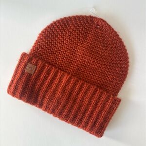 Frye & Co Henna Garter Stitch Slouchy Hat NWOT